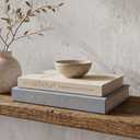 Beautiful Decorative Books - Set of 2 Linen Boxes Enhance Your Coffee Table, Bookshelf or Mantel Decor - Stylish Fake/Faux Books for Modern Home Decoration, Photo Storage and as a Keepsake Box