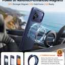 TORRAS Upgraded 360 Magnetic Stand for iPhone 17 Pro Max Case, Fit for MagSafe with Ring, 4X Mil-Grade Protection, Camera Control, Translucent Slim for iPhone 17 ProMax Case Ostand, Deep Blue