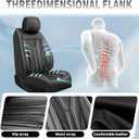Car Seat Covers Fit for (5 Seats) Chevy/Chevrolet Colorado 2015-2025 2026, Full Set Premium Leather, Waterproof-Breathable, All-Weather Seat Cushion Protecto & Airbag Compatible, All Black