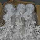 12 Pack White Foil Spray Centerpieces Stars Brust Table Centerpieces for Wedding Birthday Anniversary Holiday Party Decor, White Star Balloon Wights for Party, Table Decor for Party