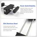 SCOTTCHEN 17-3/4 Sink Bridge Whetstone Holder - Heavy Duty 304 Stainless Steel Sharpening Stone Base for Kitchen Sink - Adjustable Non-Slip Rubber, Rust-Proof Fits Stones 3-1/4" to 14-1/4"
