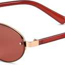 Retro Women's Sunglasses Fashion Oval Retro Frames Suitable for Driving Fashion Holiday Personalized Style