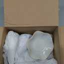 Teenyyou 8 Pcs Ceramic Trinket Dish Lotus Leaf Jewelry Tray Small Ring Dish for Earrings, Rings, Jewelry Holder, Key Bowl(White)