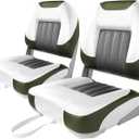 XGEAR Deluxe Low/High Back Boat Seat, Fold-Down Fishing Boat Seat