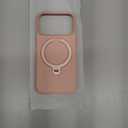 TORRAS Q3 Silicone 360 Spin for iPhone 17 Pro Case with Stand, Fit for MagSafe, Magnetic Ring Kickstand with Camera Control, Liquid Silicone Rubber Soft Phone Case for iPhone 17 Pro 6.3'', Bliss Pink