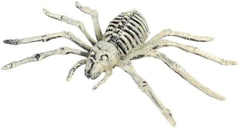 Needzo Halloween Skeleton Spider Decoration, Creepy Haunted House Prop, Party Tabletop Decor, 10 Inches, Set Of 4