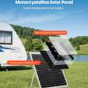 VEVOR 30W 12V Solar Panel Battery Charger, Solar Battery Trickle Charger Maintainer with Intelligent MPPT Controller & Adjustable Mount Bracket, IP67 Waterproof for Car Boat RV Motorcycle Trailer
