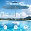 Floating Pool Umbrella with Weighted Base, Rust-Proof Aluminum Pole, 68.5 inches