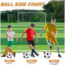 Sotiff 24 Pcs Size 4 Soccer Ball Bulk with 24 Pump, Deflated Soccer Balls Bulk for Kids Teen School Team Training Outdoor Christmas Sports Gifts for Charity Donation