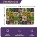 Artoid Mode Buffalo Plaid Doughnut Lobster Beads Mardi Gras Doormat, Carnival Home Decor Switch Rug Low-Profile Door Mat Floor Mat for Indoor Outdoor 17x29 Inch