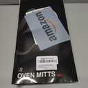 KEGOUU Oven Mitts and Pot Holders 6pcs Set, Kitchen Oven Glove High Heat Resistant 500 Degree Extra Long Oven Mitts and Potholder with Non-Slip Silicone Surface for Cooking (Light Gary)