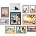 Funtopia Picture Frames, 10 Pack Picture Frames Collage Wall Decor, Gallery Wall Frame Set for Wall or Tabletop Display, Multi-size with 8x10, 5x7, 4x6 Family Photo Frames