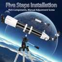 Hawkko Telescope, 90mm Aperture 900mm Astronomical Refractor Telescope for Adults High Powered - Multi-Coated Professional Telescopes for Astronomy Beginners with AZ Mount, Carry Bag, Phone Adapter
