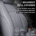 Coverado Tacoma Seat Covers, Car Seat Covers Front Seats, Leather Seat Covers for Cars Car Seat Protector Cushion Tacoma Accessories Custom Fit 2005-2023 Toyota Tacoma Double/Crew Cab(Gray)
