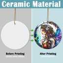 Stained Ceramic Fairy Ornament - Fairy Christmas Ornaments - Christmas Tree Ornaments - Christmas Decorations - Fairy Decor for Office, Room, Home - Holiday Present Ideas - B