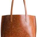 Portland Leather Goods August Tote  Handmade from the Finest Full-Grain Hides  Large Interior Pocket & Interior Key Loop (Meadow)
