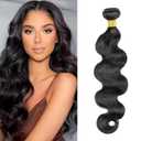 Single Bundle Human Hair 28 Inch Body Wave Human Hair 1 Bundle 100g per Pack 8A Highlight P4/27 Body Wave Virgin Quick Weave Sewn In Hair Extensions for Black Women