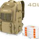 KastKing KarryAll Fishing Tackle Backpack with Rod Holder 4 Tackle Boxes,40/26L Tackle Bag Storage Fishing Gear and Equipment