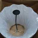 Aspen Creative 34001 Transitional Scallop Bell Shape Spider Construction Lamp Shade in White, 16" wide (10" x 16" x 15")