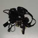 Lilosy Sexy Choker Floral Lace Scallop Sheer Underwire Push Up Garter Belt Lingerie Set 3 Piece (Small, Chain Black)