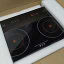 3000w Electric Cooktop, 24" Electric Stove 2 Burner Hot Plate Built-in Double Burner Cooktop with LED Touch Screen,9 Heating 9 Temperature,Kids Lock & Timer,Suitable for all Pans