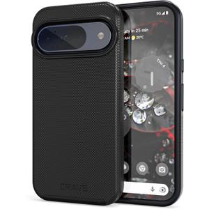 Crave for Google Pixel 9 Case and Pixel 9 Pro Case, Shockproof Protection Dual Layer Cover (6.3 inch) - Black