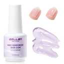 GELLEN Gel Base Coat Nail Polish- 15ml No Wipe Base Coat Gel PolishFiber Glass Nail Strengthener for Repair Broken Damaged Thin Weak Nails