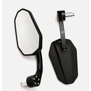 Motorcycle Universal Handlebar Bar End Rearview Mirrors, 9''