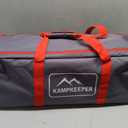 KAMPKEEPER Camping Cot,Camping Cots for Adults,Folding Camping Cot with Inflatable Air Mattress and Carry Bag,for Outdoor Travel Camp Beach Vacation (not Included The Airpump) (Queen, Grey)