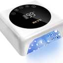 BETE Cordless LED Nail Lamp, 78W Rechargeable UV Nail Light, Intelligent Infrared Sensor and LCD Display Curing Nail Lamp, Portable Nail Dryer Gel Polish Light with 5 Timer Setting White