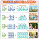 Concentrated Bubble Solution Bulk Refill for Bubble Machines, 70 oz (up to 5 Gallon), Concentrated Liquid for Kids, Giant Wands, Blower, Birthday Party Favors