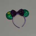 Foeran Mouse Ears Headbands, Sequin Mouse Ears Headband with Bow for Kids Adults Women, Accessories for Birthday Party (1 Count (Pack of 1), Mermaid/Starfish)