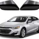 Gloss Black Side Mirror Cover Cap Fits For Chevrolet Malibu 2016 2017 2018 2019 2020 2021 2022 2023 Replace 84026842 84026841