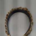 TOECWEGR Braided Headband WithTooth Wide Braid Messy Hair Hoop Women Fashion Hair Accessories (Golden Brown Mixed Bleach Blonde)