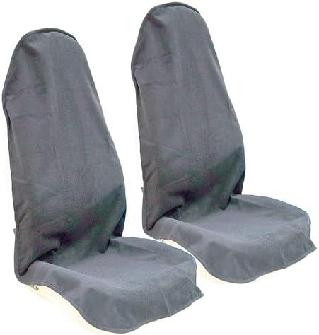 LoyaGour Car Seat Cover Protector Front Seats,for Gym Workout,Running,Swimming,Beach and Hiking,Waterproof Sweat Towel Bucket Seat Covers for Cars SUV Trucks (Grey, 2Pcs)