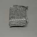 Hemstitched Farmhouse Table Runner, Charcoal 13x36 Inch, Cotton Linen Table Runners 36 Inches Long, Embroidered Striped Grey Boho Table Runner Rustic Home Decor