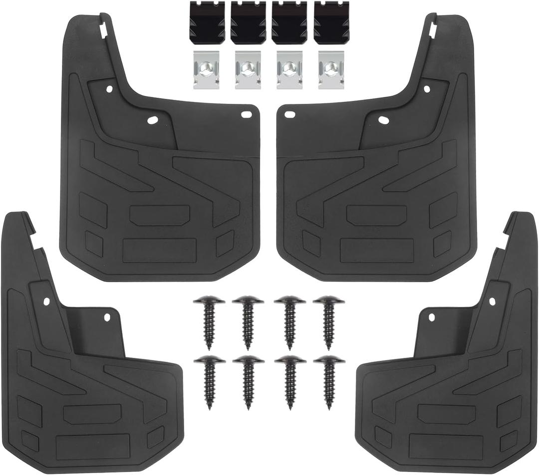 Mud Flaps Splash Guards for Fit for Chevrolet Clolrado 2023 | No Drilling Required Bendable Mud Guards | Front & Rear 4-Piece Set Car Accessories