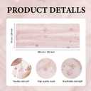 Artoid Mode Pink Flower Pearl Pink Gauze Table Runner 10FT, Seasonal Sheer Dining Holiday Wedding Birthday Baby Shower Table Decor for Home Party