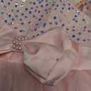 OBEEII Birthday Dress for Toddler Girl Sequins Pageant Tulle Tutu Dress Bowknot Princess Baptism Wedding Flower Girl Gown 100/ 3-4Y