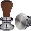 Teyearlife 54mm Tamper Replacement for Breville tamper Adjustable Depth The espresso tamper made of Stainless Steel and Solid wood it's a good Coffee Tamper for Home espresso barista(53.3mm)