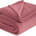Bedsure GentleSoft Fleece Bed Blankets Queen Size Dusty Rose - Soft Lightweight Plush Fuzzy Cozy Luxury Blanket Microfiber, 90x90 inches