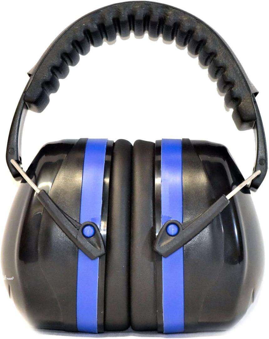 G & F Products 34dB Highest NRR Safety Ear Muffs - Professional Ear Defenders for Shooting, Adjustable Headband Ear Protection/Shooting Hearing Protector Earmuffs Fits Adults to Kids (Blue) (One Size)