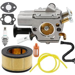 Carburetor Carb + Air Filter Replacement for Stihl MS291 MS261 MS271C MS291C Chainsaw Replacement for Zama Carb C1Q-S252 with Tune Up Maintenance Service Gaskets Kit