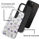 Compatible with iPhone 14 Plus,Anti-Scratch Frosted Case Cover,Blue Coastal Food Sea Summer