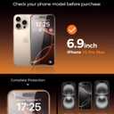 UNBREAKcable 2PCS Screen Protector for iPhone 16 Pro Max - 1 Privacy Tempered Glass+1 Clear Glass Double Shatterproof [Installation Frame] [9H Hardness] [Case Friendly] Anti-Scratch iPhone 6.9 inch