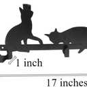 Evelots Over The Door 4 Hook Towel/Coat Rack Hanger Organizer, Kitty Cat Design-Easy No Tool Installation-Black Iron-Holds 20 lbs.