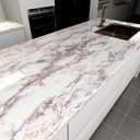 AbaBoorty 400" x15.8" White Marble Contact Paper Glossy Marble Wallpaper Peel and Stick Countertops for Kitchen Counter top Bathroom Stick Paper Granite Self Adhesive Waterproof Wallpaper