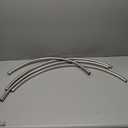 uxcell Brass Curved Tube Beads, 3mm x 50mm Glossy Noodles Spacer Bead 2.6mm Inner Dia for DIY Jewelry Making Crafts Projects, Silver Tone 50Pcs