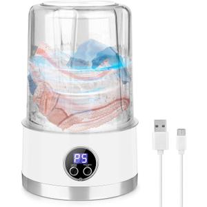 Underwear Washing Machine | Rechargeable Mini Portable Washing Machine with 3000mah | Compact Deep Cleans Underwear, Baby Clothes | Lightweight for Apartment, Dorm, Hotel, RV, Travel & Camping