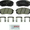 BOSCH BC1295 QuietCast Premium Ceramic Disc Brake Pad Set - Compatible with Select Hyundai Sonata, Tucson; Kia Cadenza, Rondo, Soul EV, Sportage; FRONT
